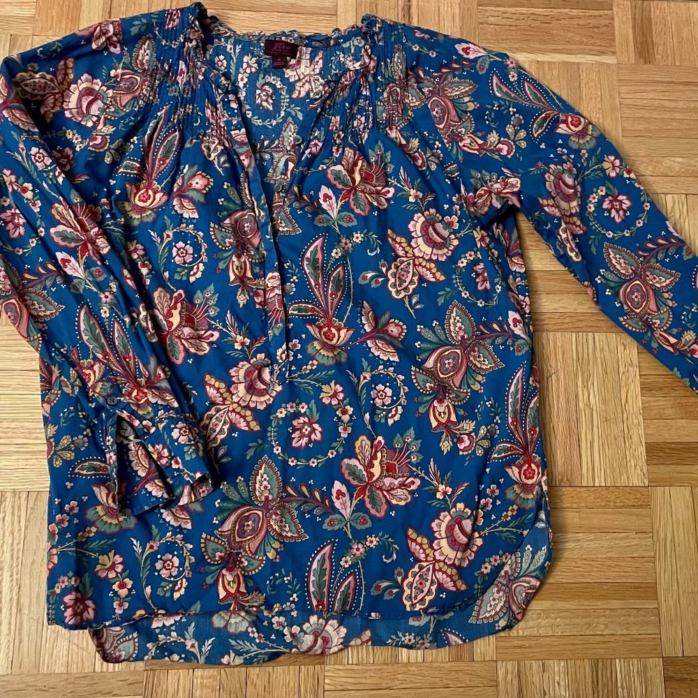 J.Crew Floral Ruffle Liberty London Print Popover